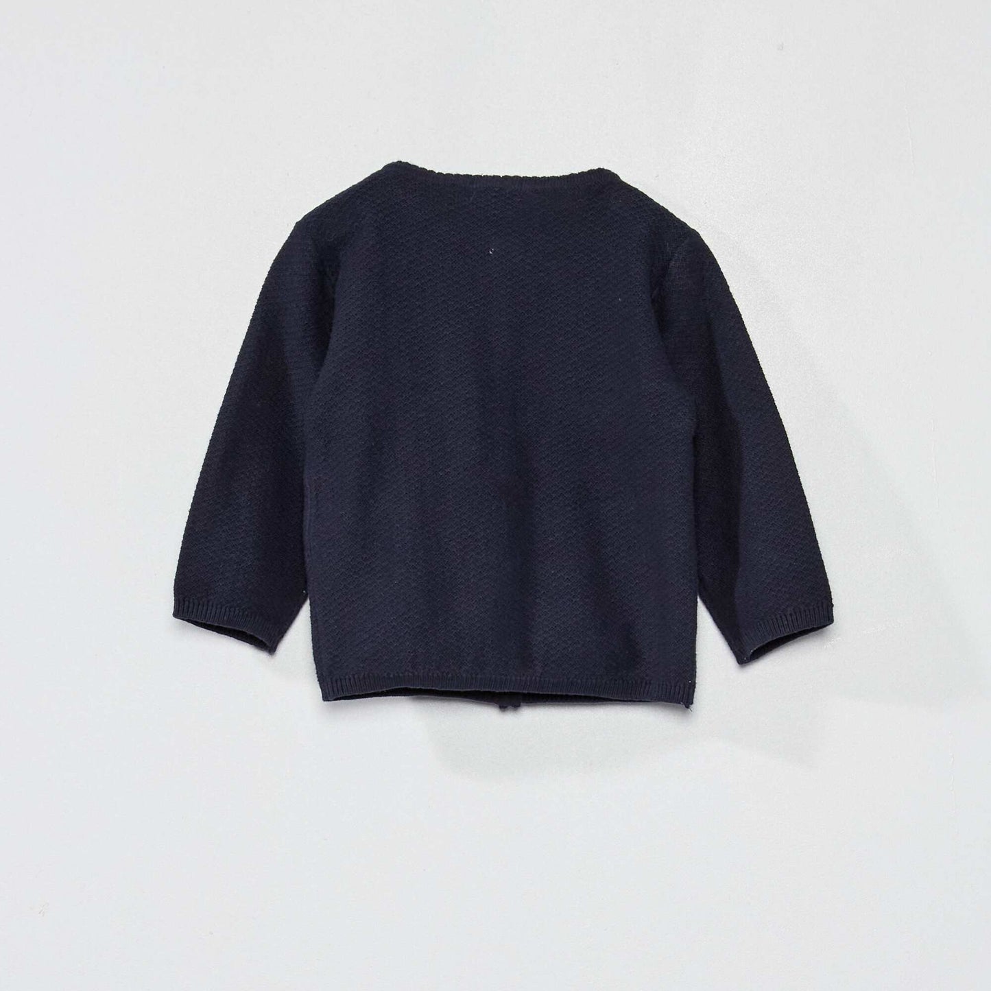 Decorative knit cardigan BLUE