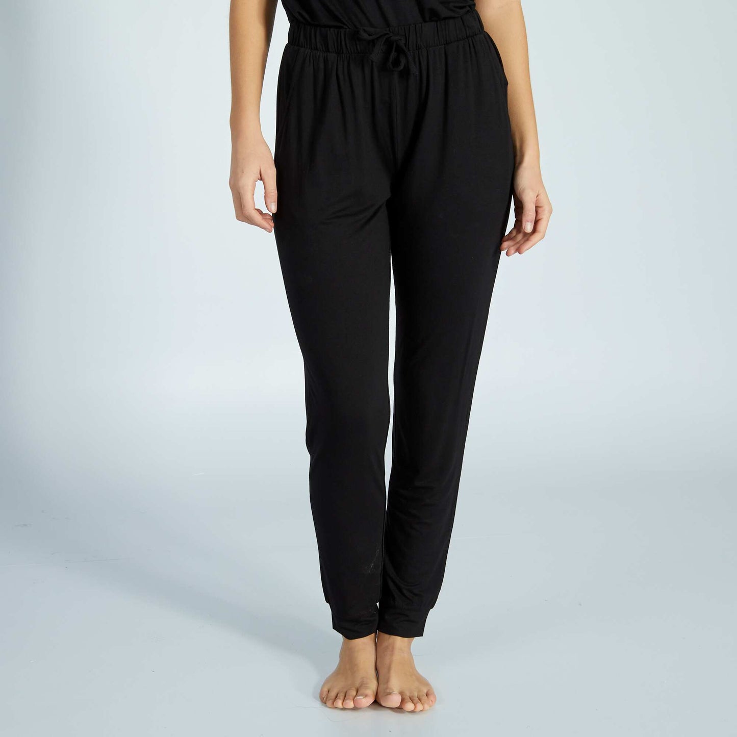 Flowing pyjama bottoms Black