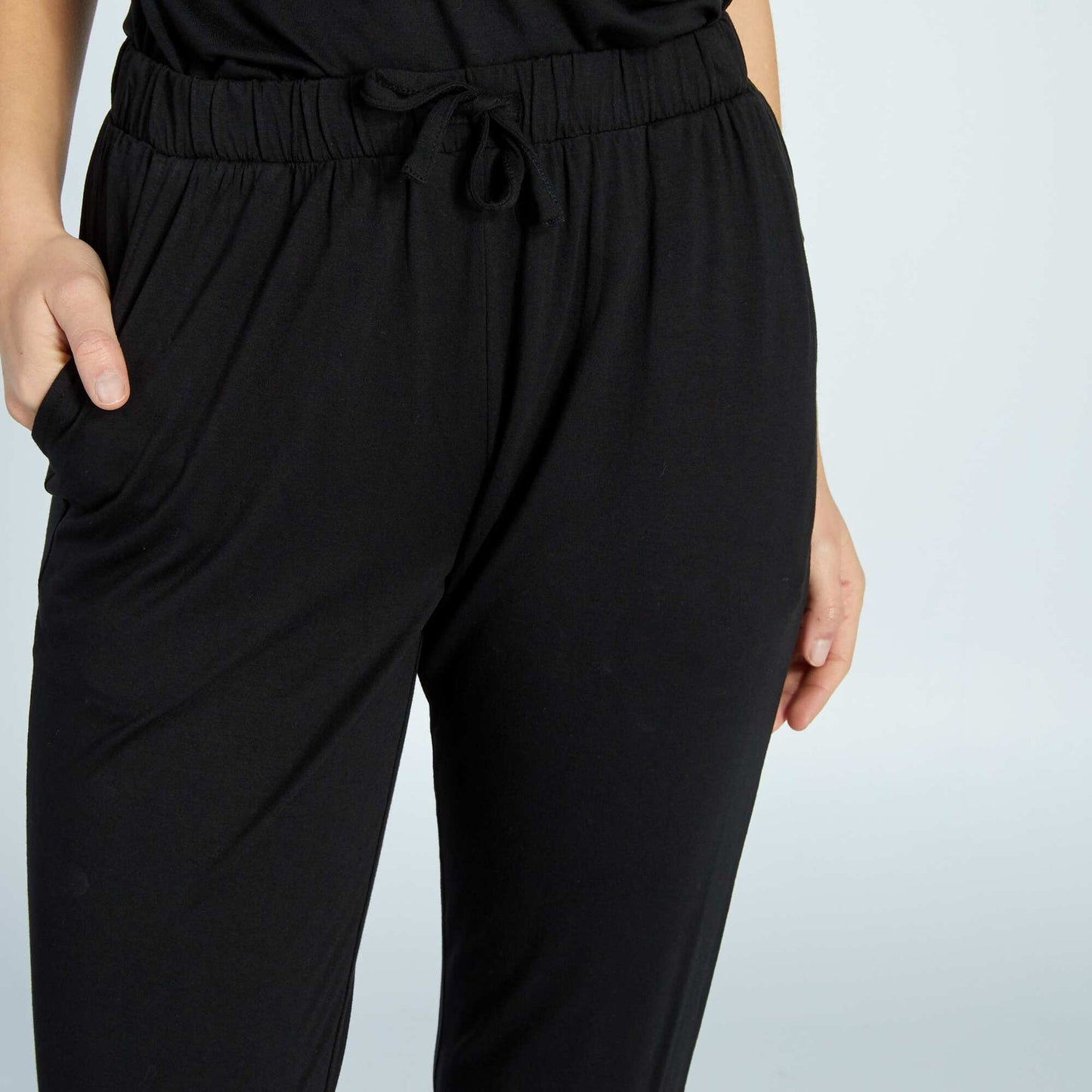 Flowing pyjama bottoms Black