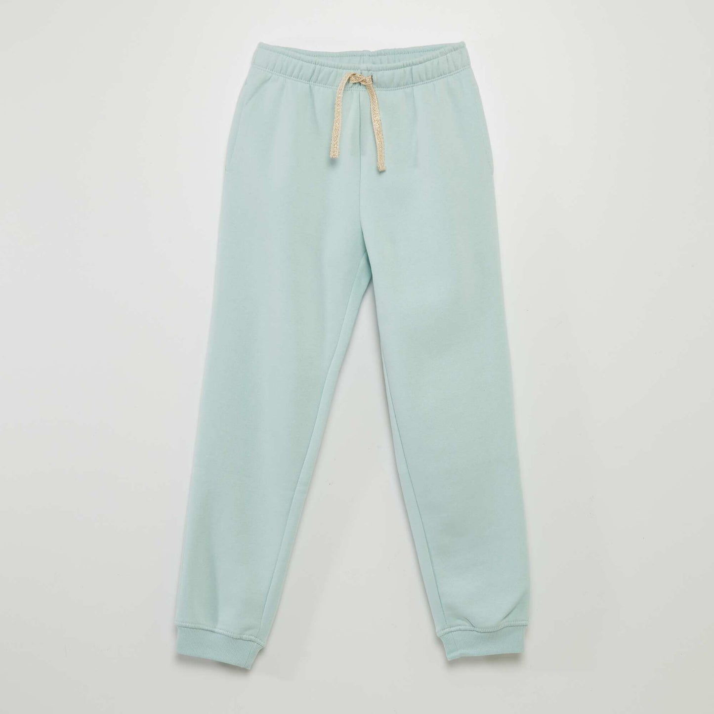 Sweatshirt fabric joggers with elasticated waist BLUE