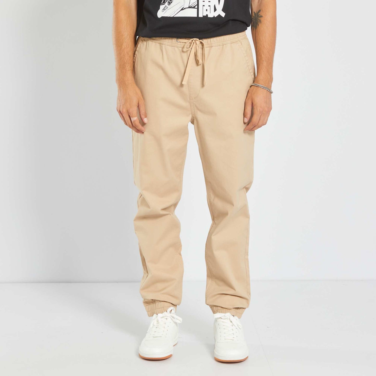 Jogger-style trousers BEIGE