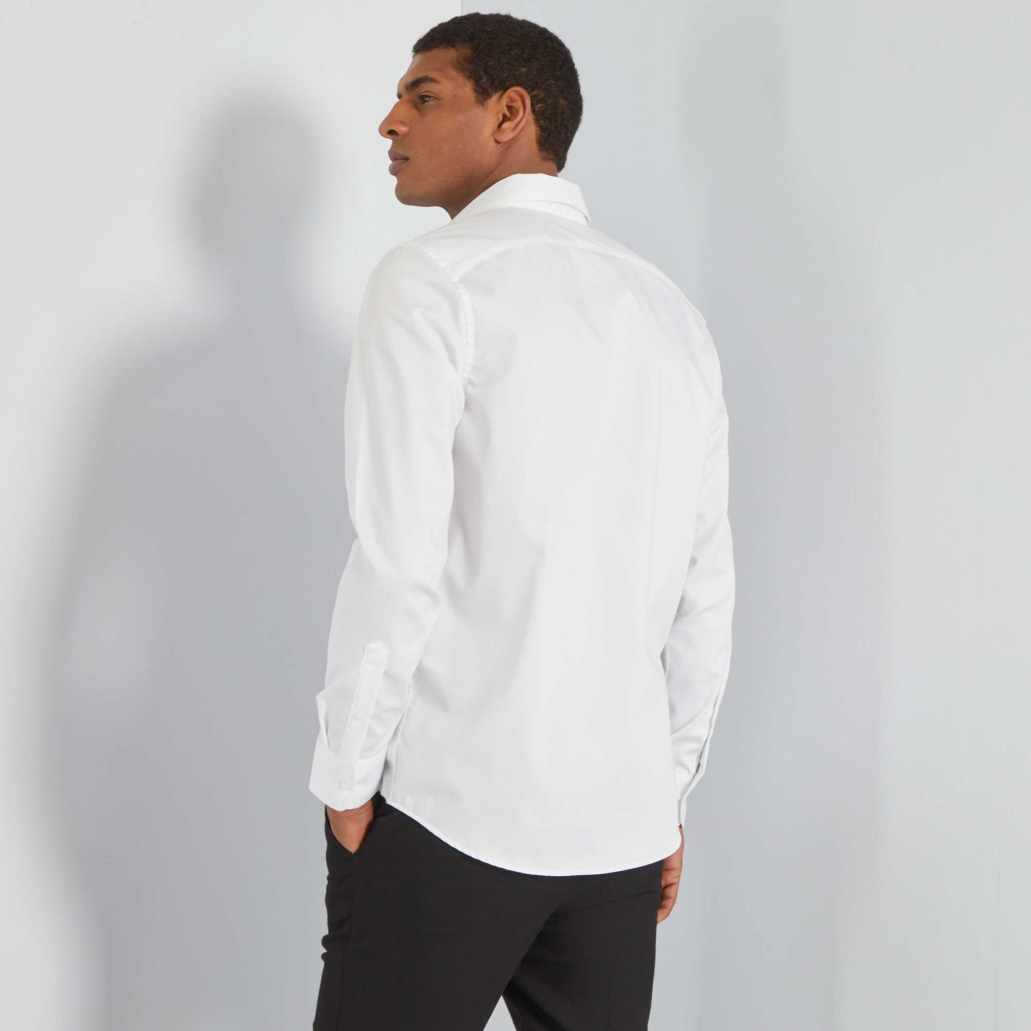 Regular-fit 'non-iron' shirt white