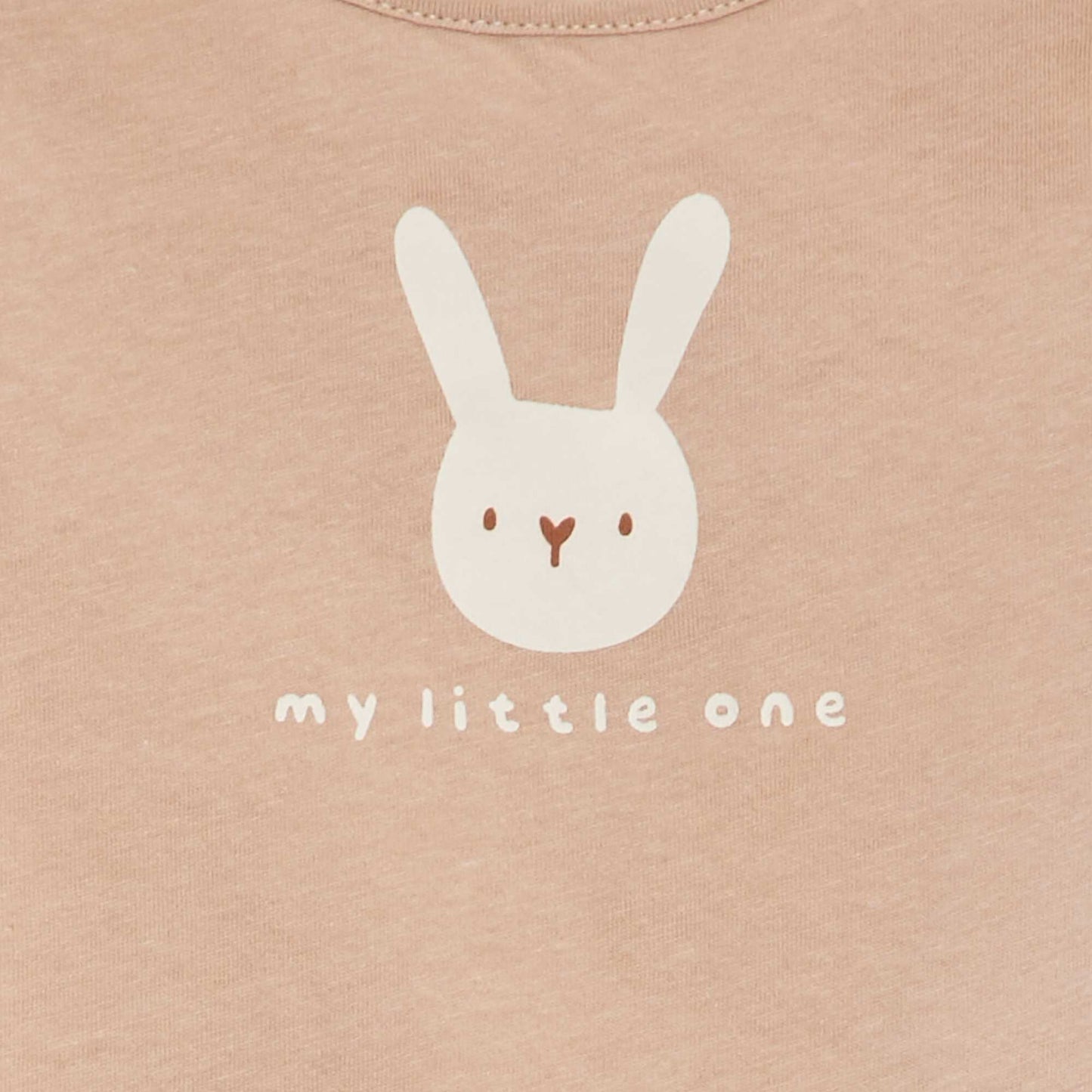 Long-sleeved printed T-shirt BEIGE