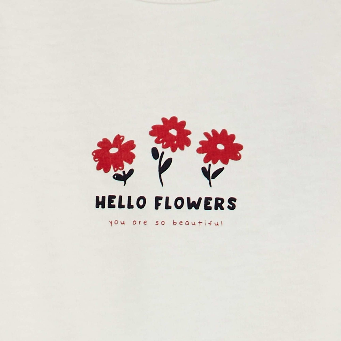 Long-sleeved printed T-shirt WHITE