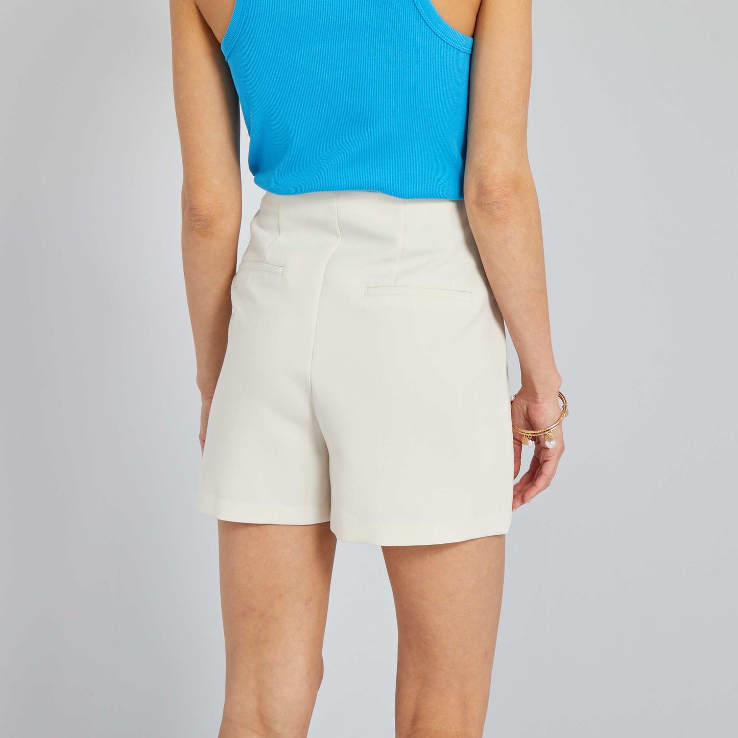 Smart high-waisted shorts LIMESTONE C2
