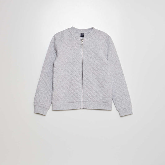 Zip-up jersey sweatshirt GREY