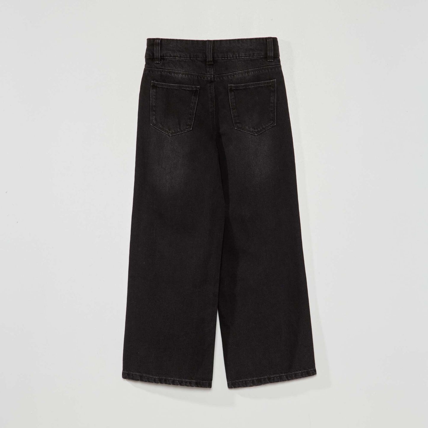 Wide-leg jeans - Eco-design BLACK