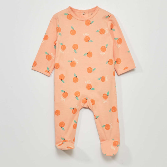 Printed jersey pyjamas ORANGE