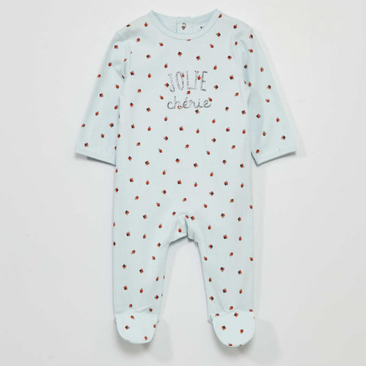 Printed jersey pyjamas BLUE