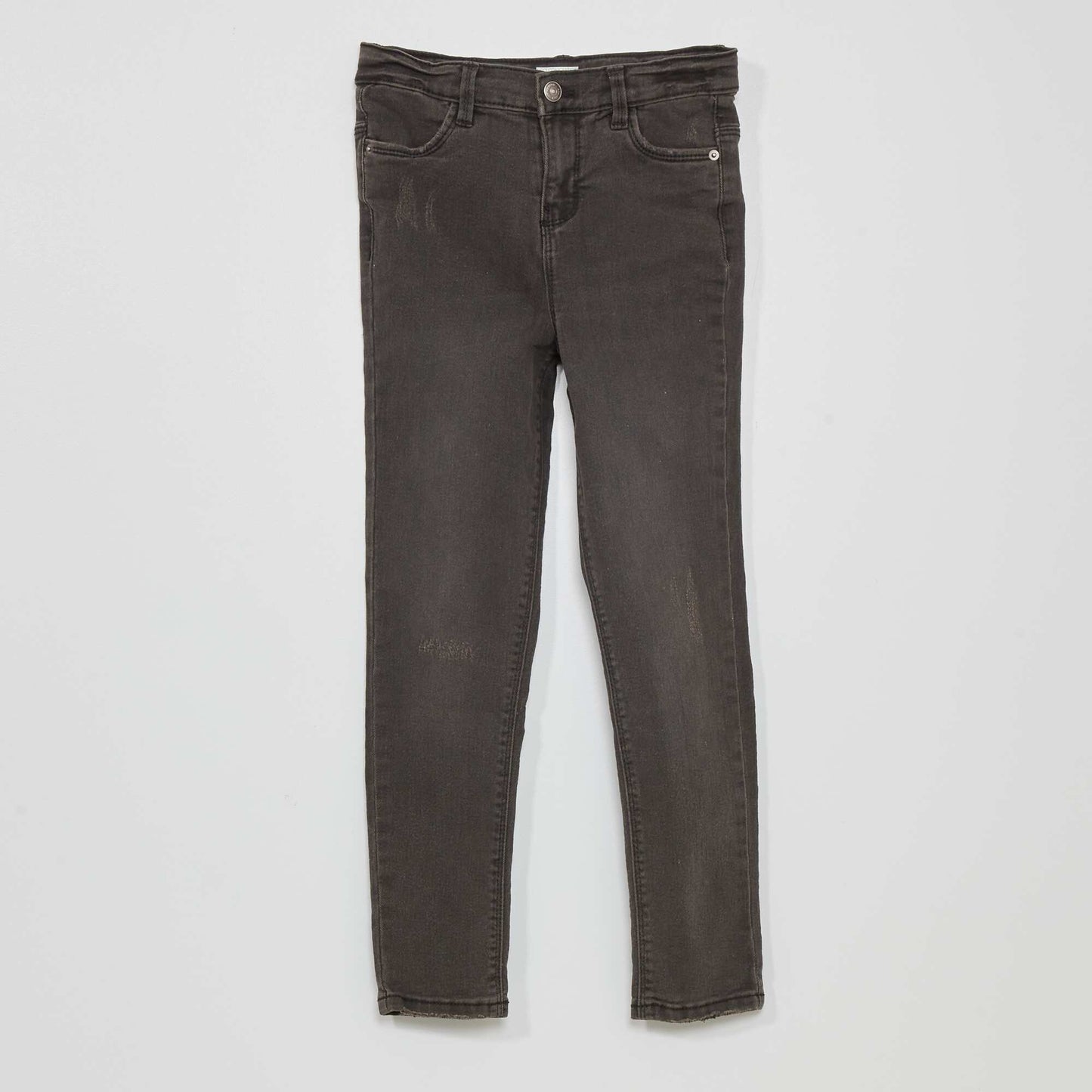 Slim-fit denim trousers BLACK