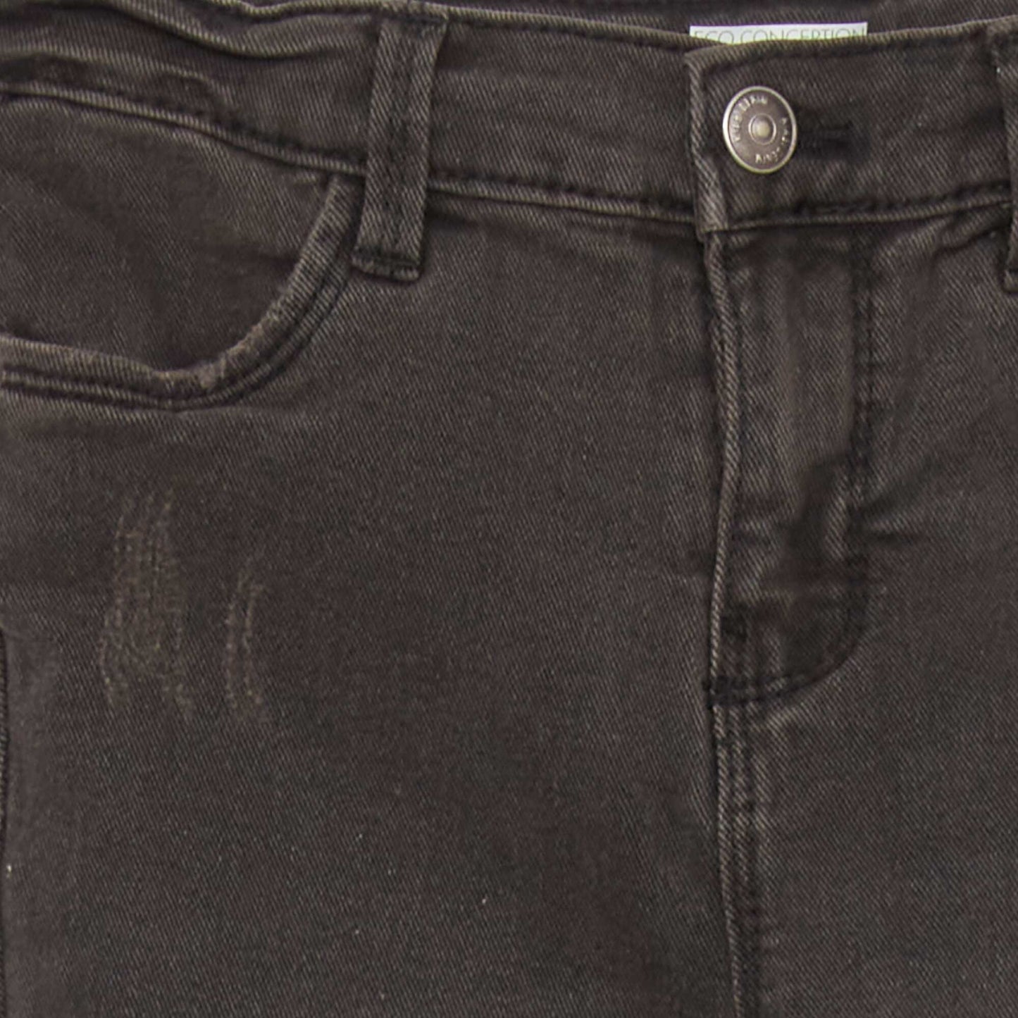 Slim-fit denim trousers BLACK