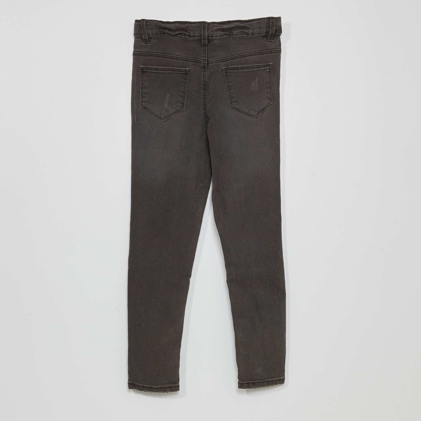 Slim-fit denim trousers BLACK