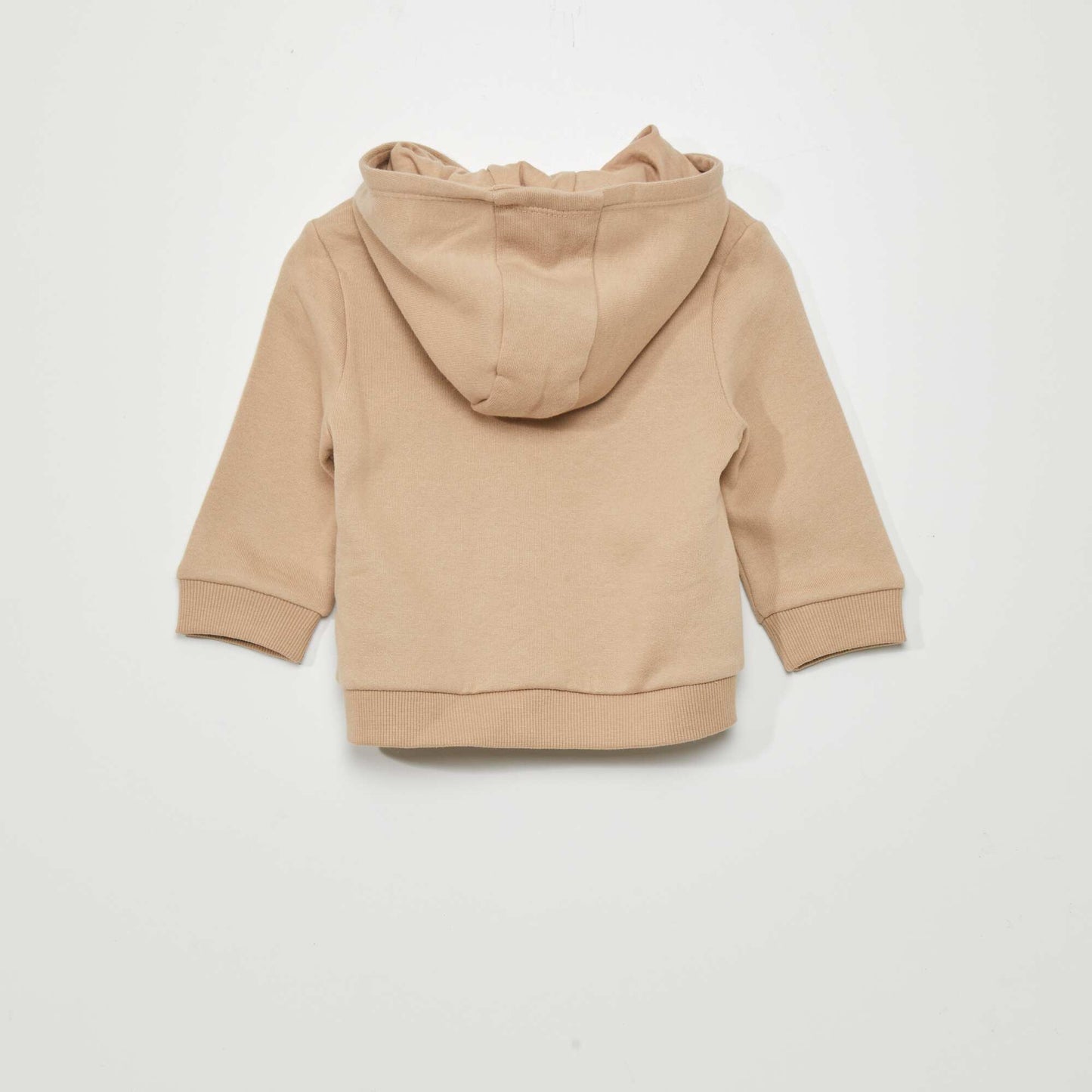 Zip-up sweatshirt fabric sweater BEIGE