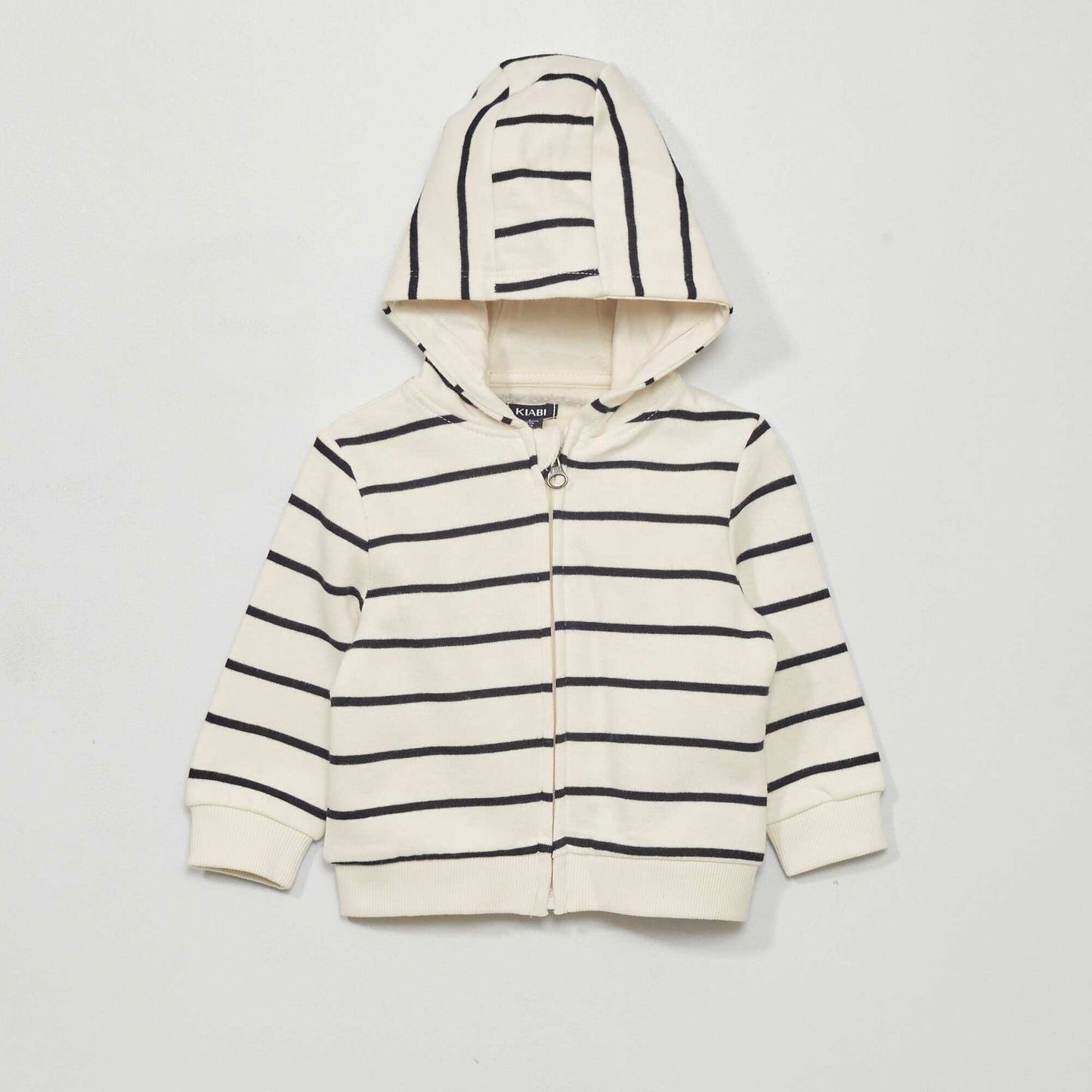 Zip-up sweatshirt fabric sweater WHITE