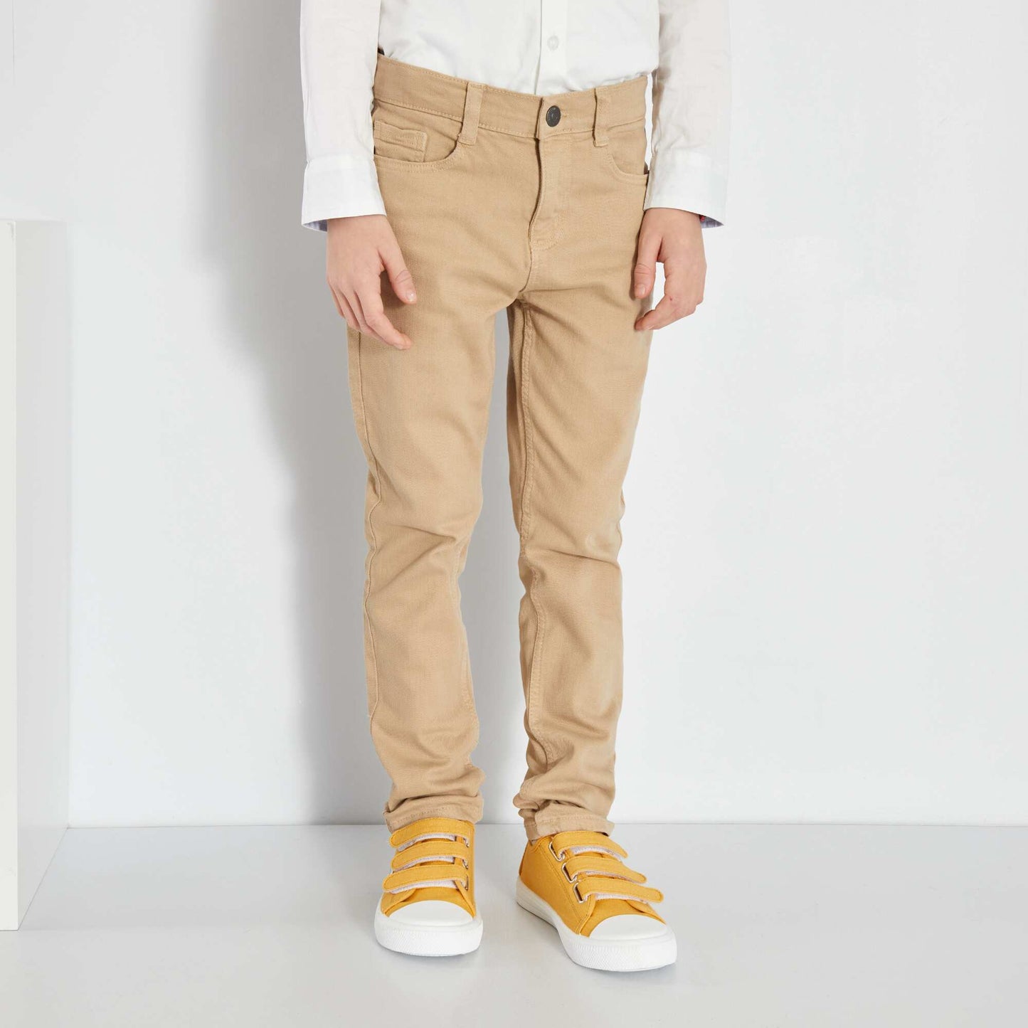 Slim-fit 5-pocket jeans BEIGE