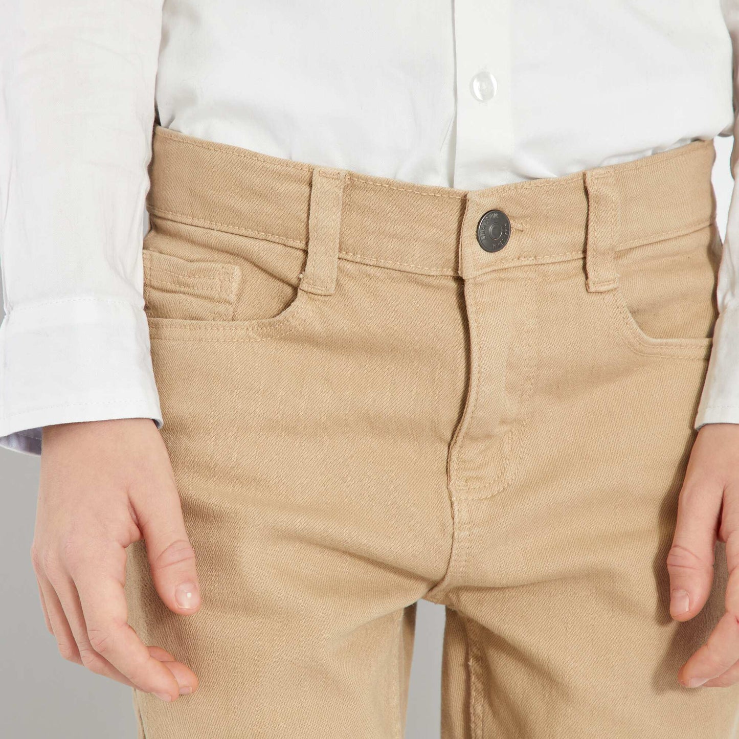 Slim-fit 5-pocket jeans BEIGE