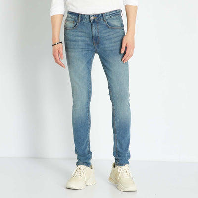 Stretch skinny jeans - 5 pockets stone used