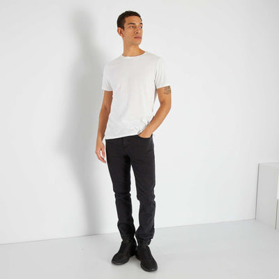 Jogger-style jeans with elasticated waist GREY