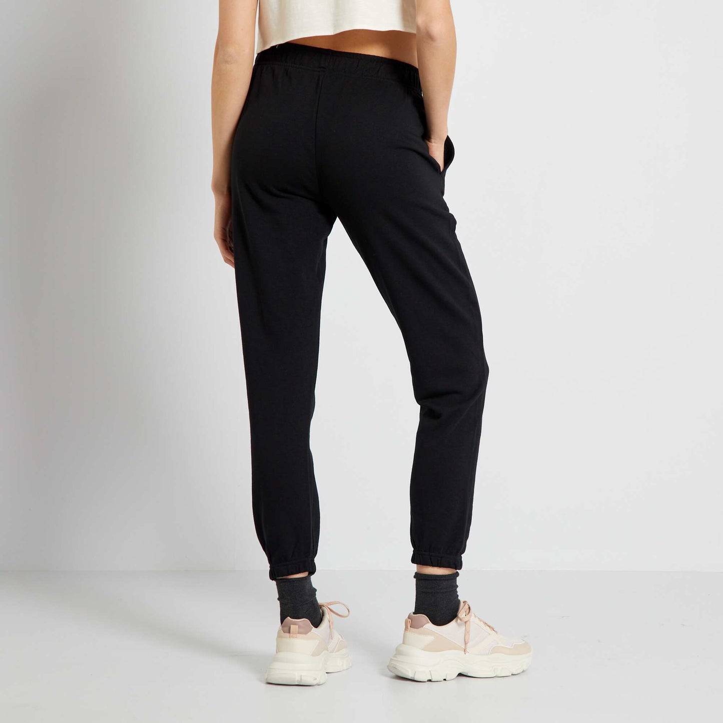 Sweatshirt fabric joggers Black