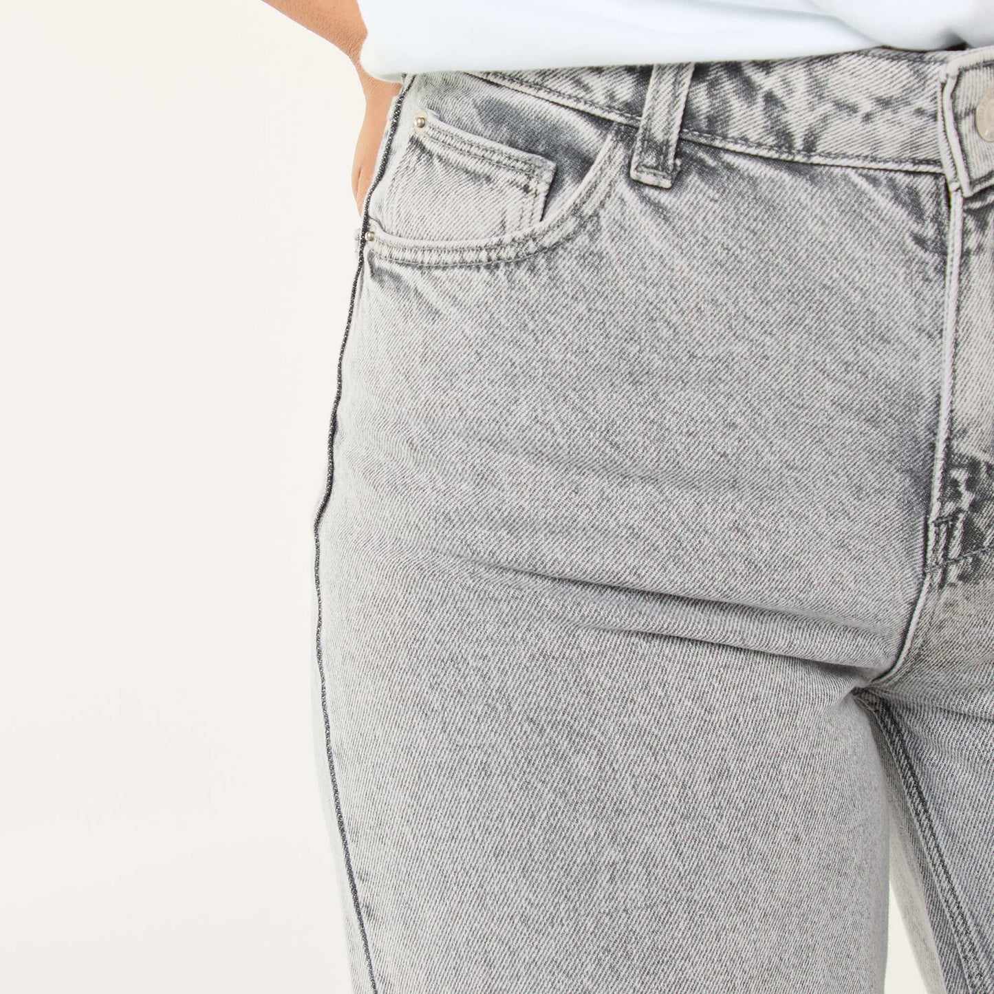 Wide-leg jeans - 30L GREY