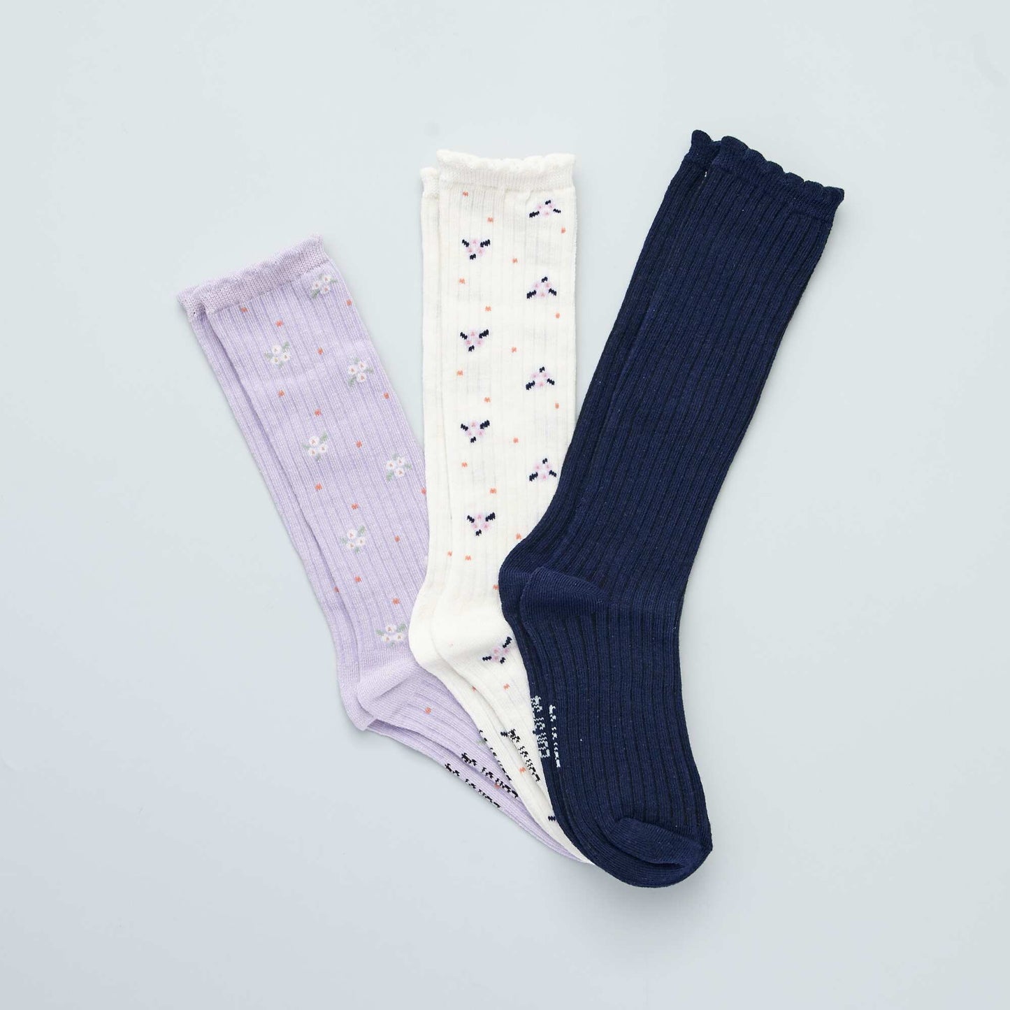 Pack of 3 pairs of socks PURPLE