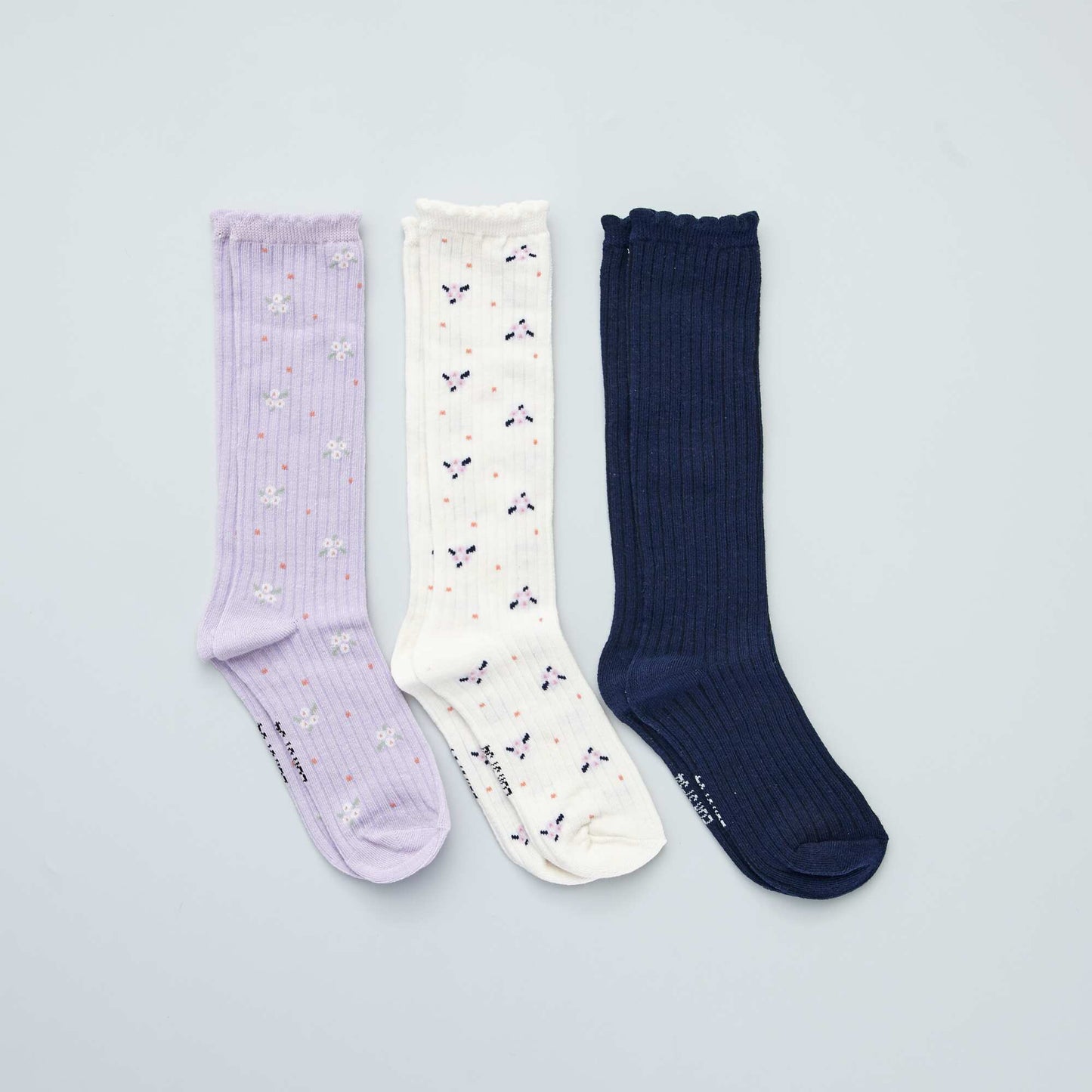 Pack of 3 pairs of socks PURPLE