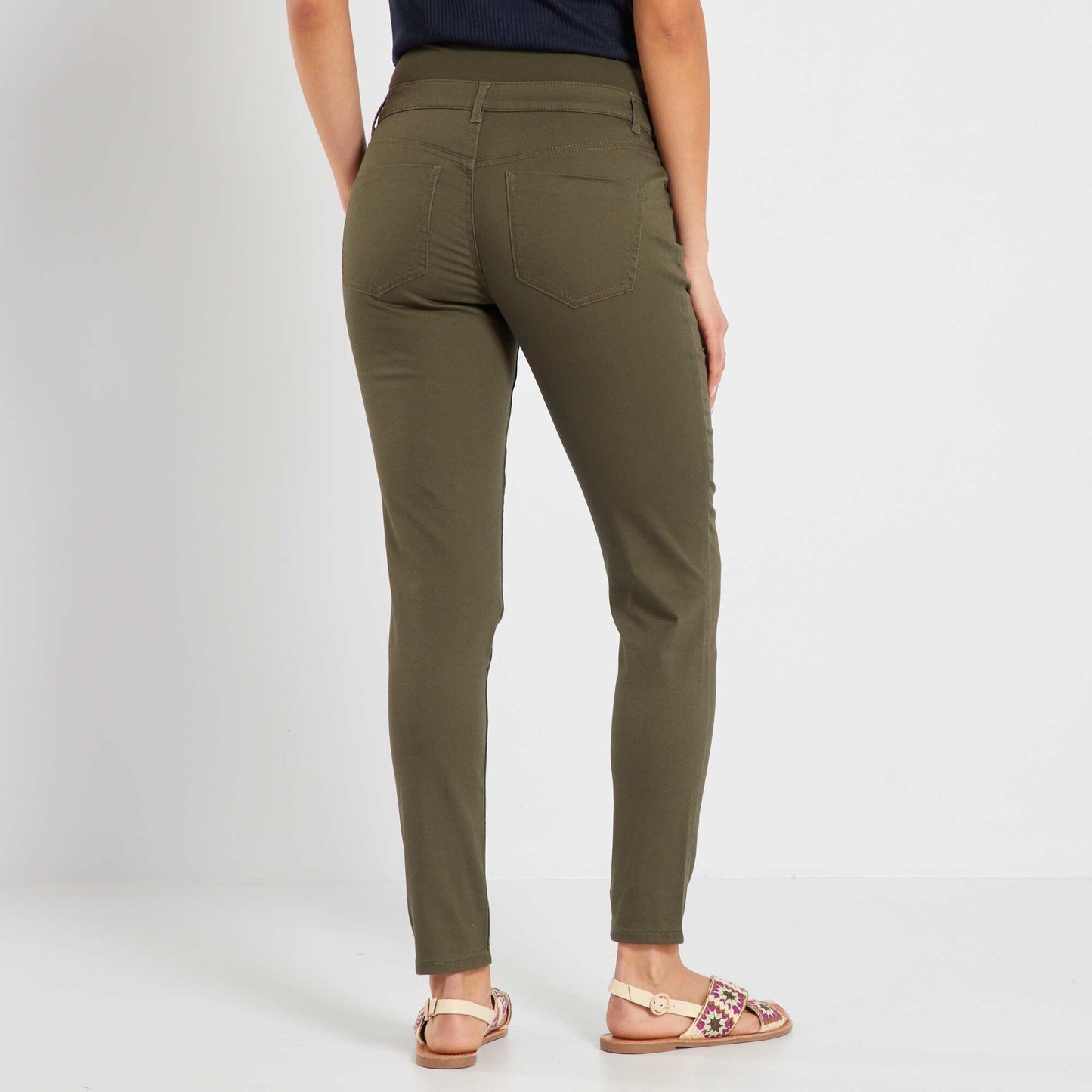 Twill maternity trousers KHAKI