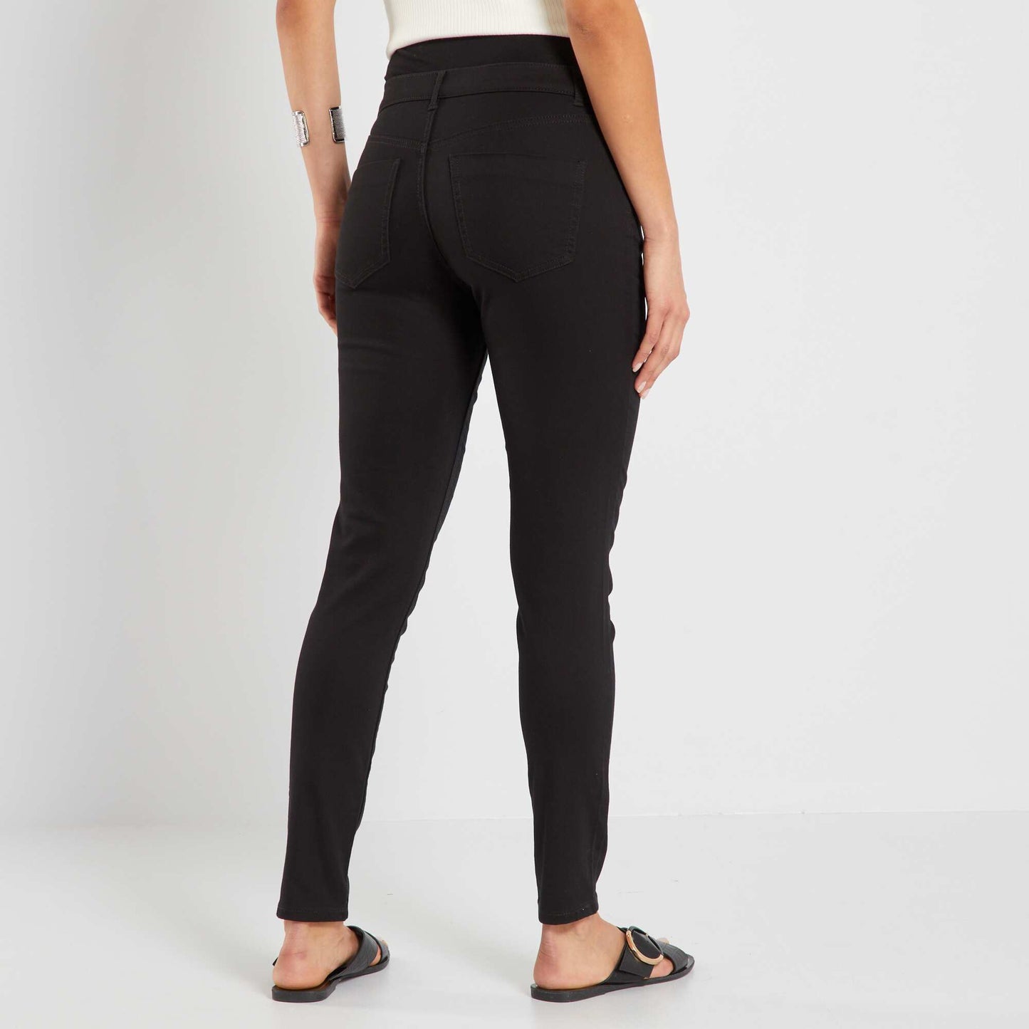 Twill maternity trousers Black