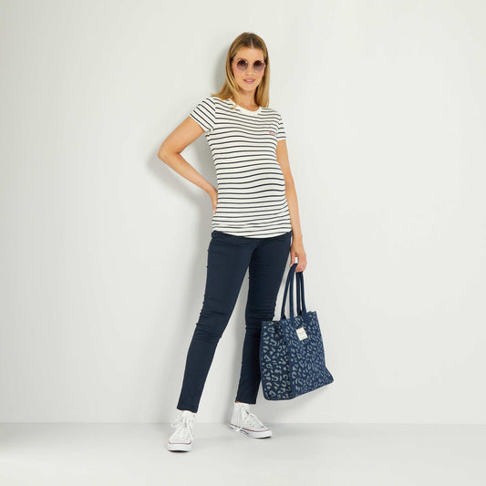 Twill maternity trousers SAPP BLUE