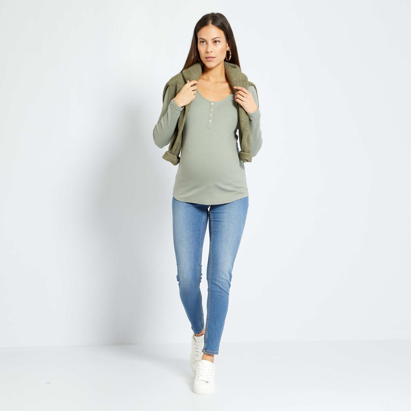 Skinny maternity jeans BLUE