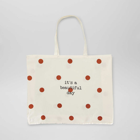 XXL canvas tote bag BEIGE