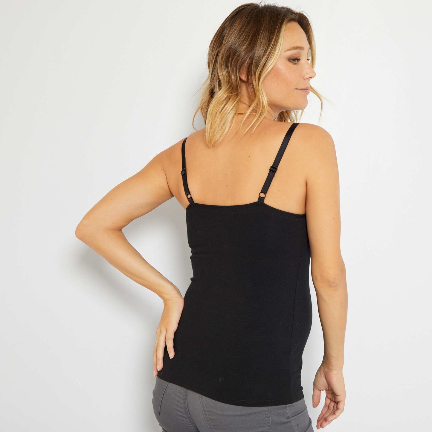 Breastfeeding vest top black