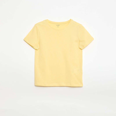 Plain jersey T-shirt YELLOW