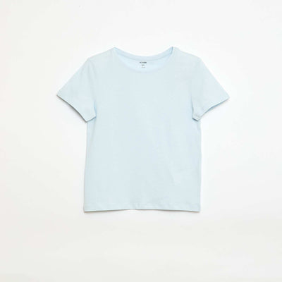 Plain jersey T-shirt BLUE