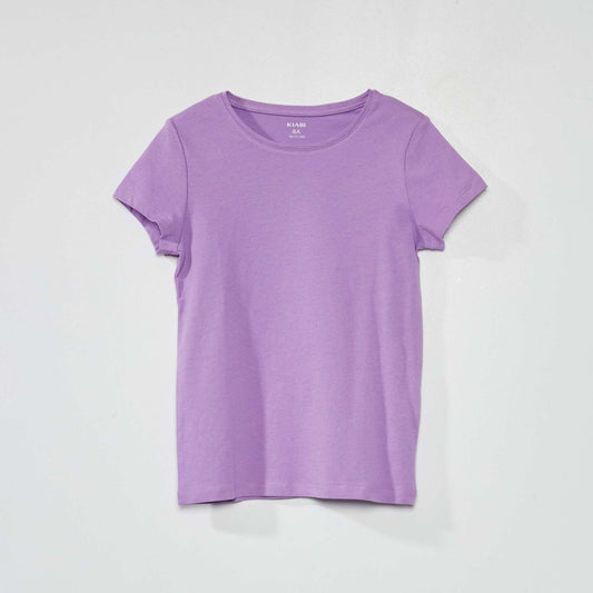 Plain jersey T-shirt Purple