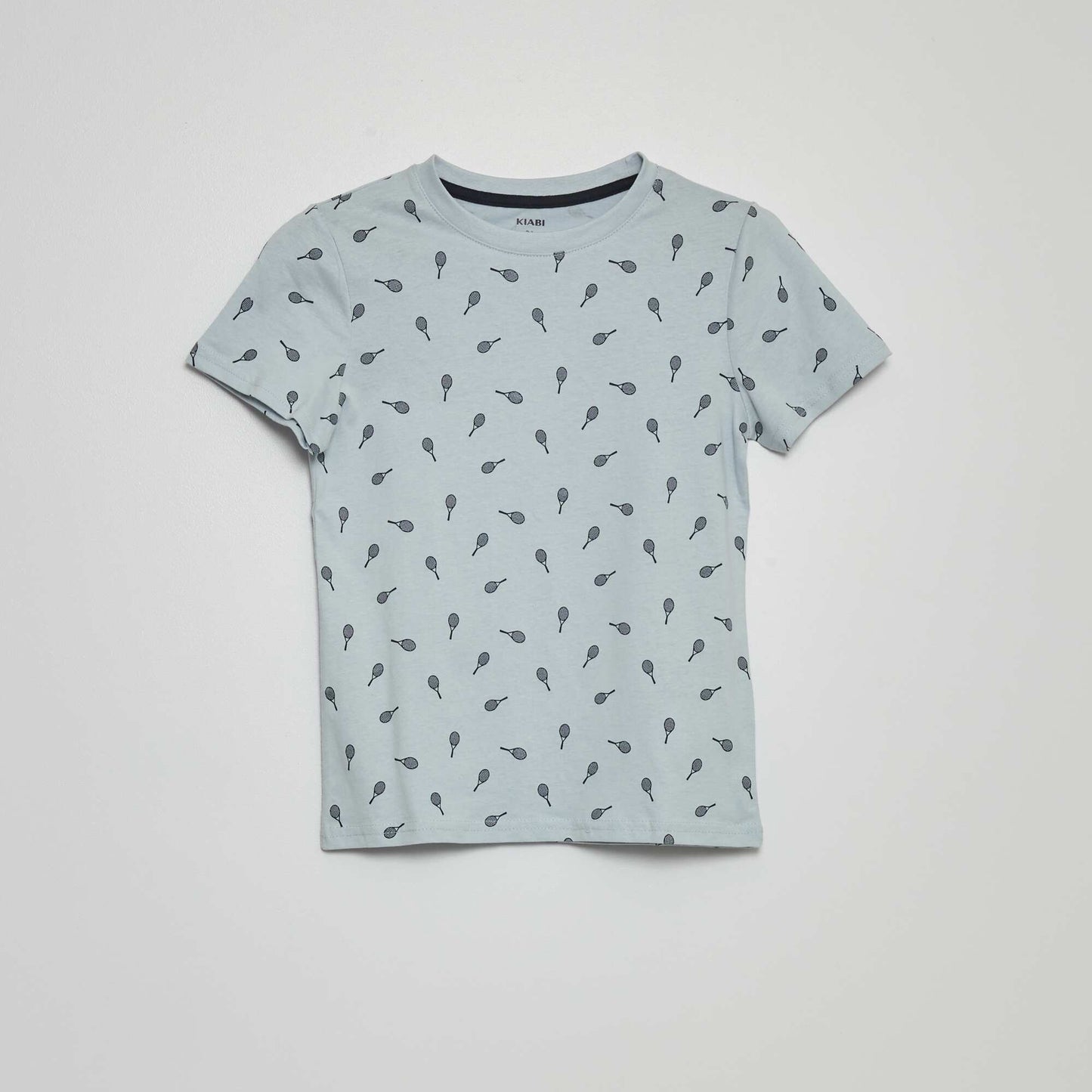 Patterned T-shirt BLUE