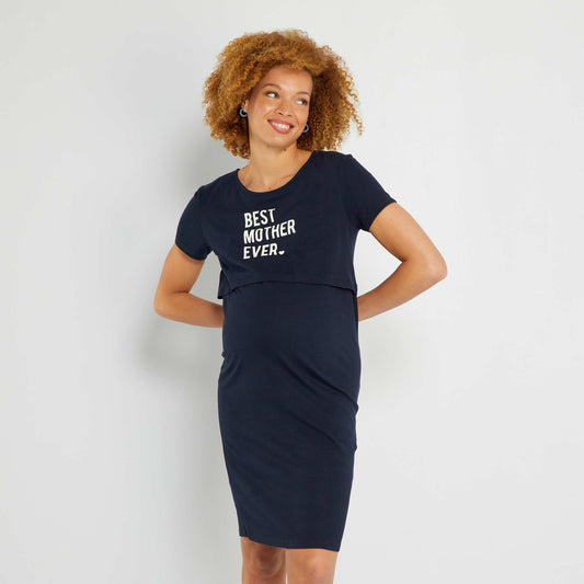 Maternity nightshirt BLUE