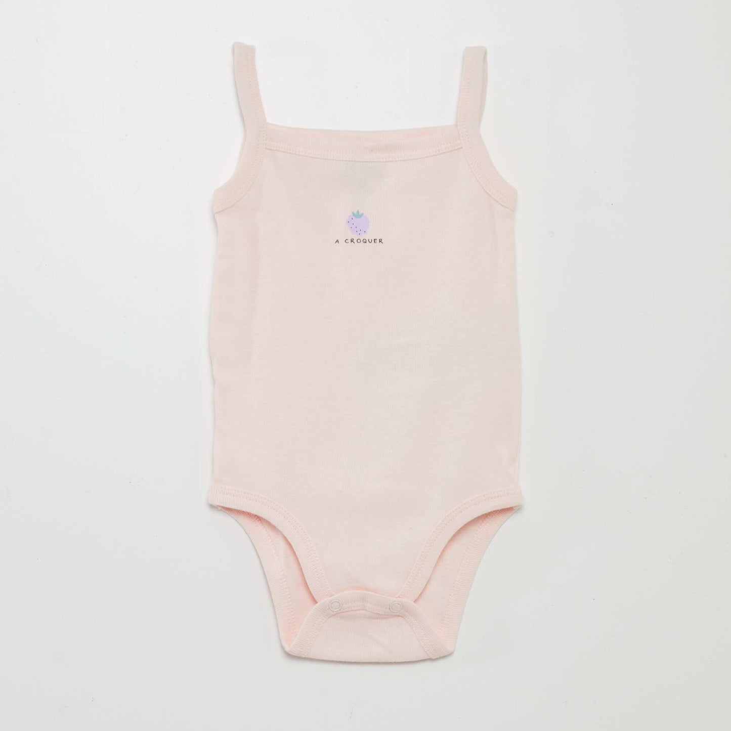 Pack of 3 bodysuits with narrow straps BLUE