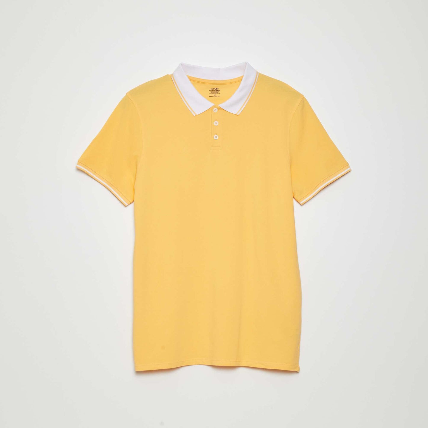 Cotton piqué polo shirt YELLOW