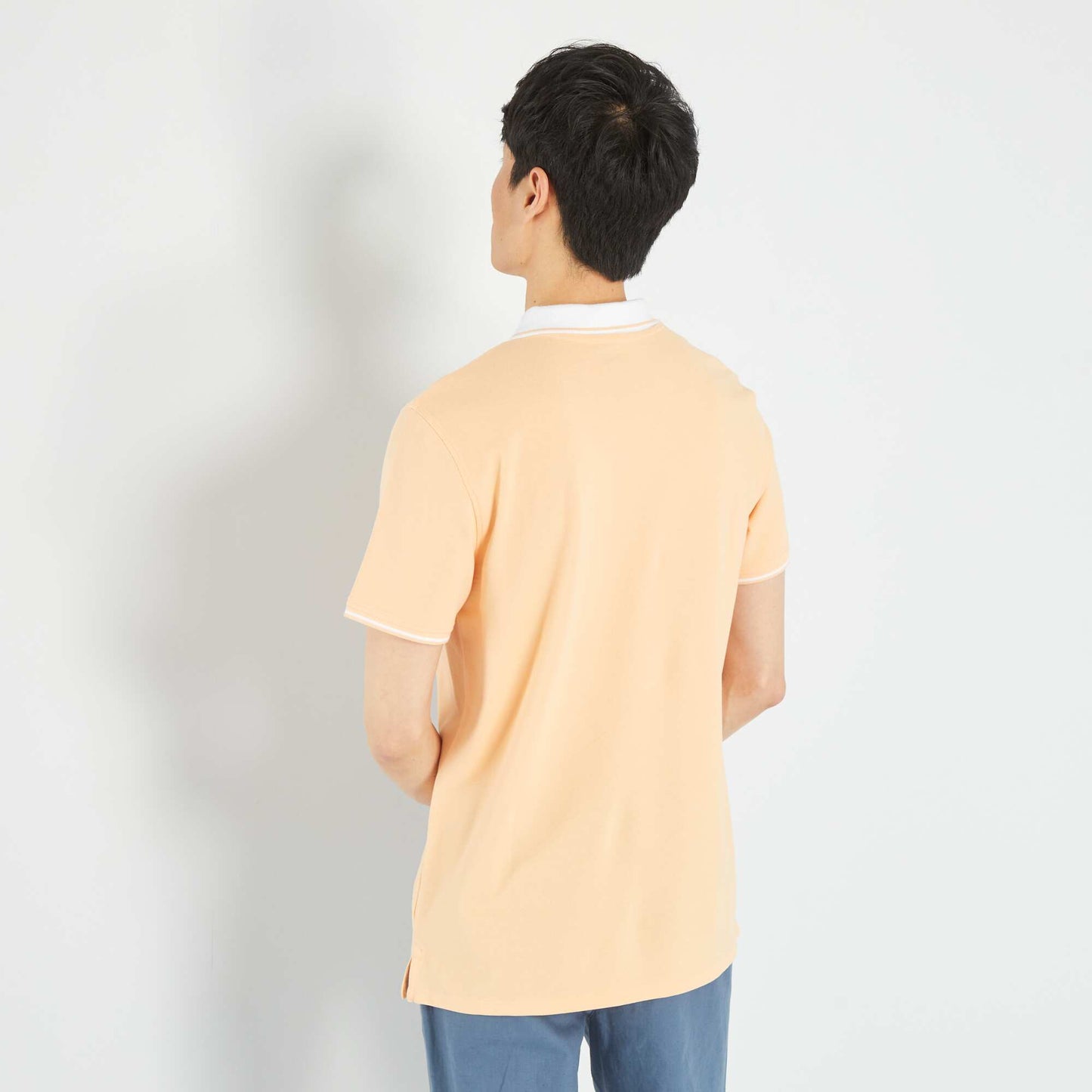 Cotton piqué polo shirt ORANGE