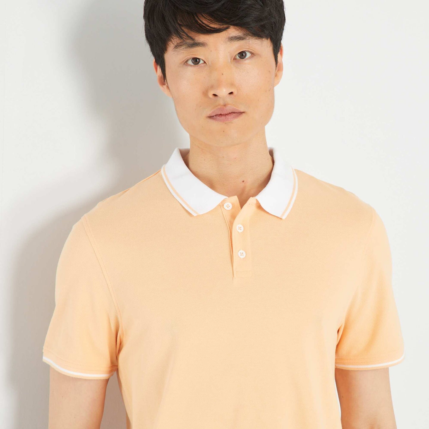 Cotton piqué polo shirt ORANGE