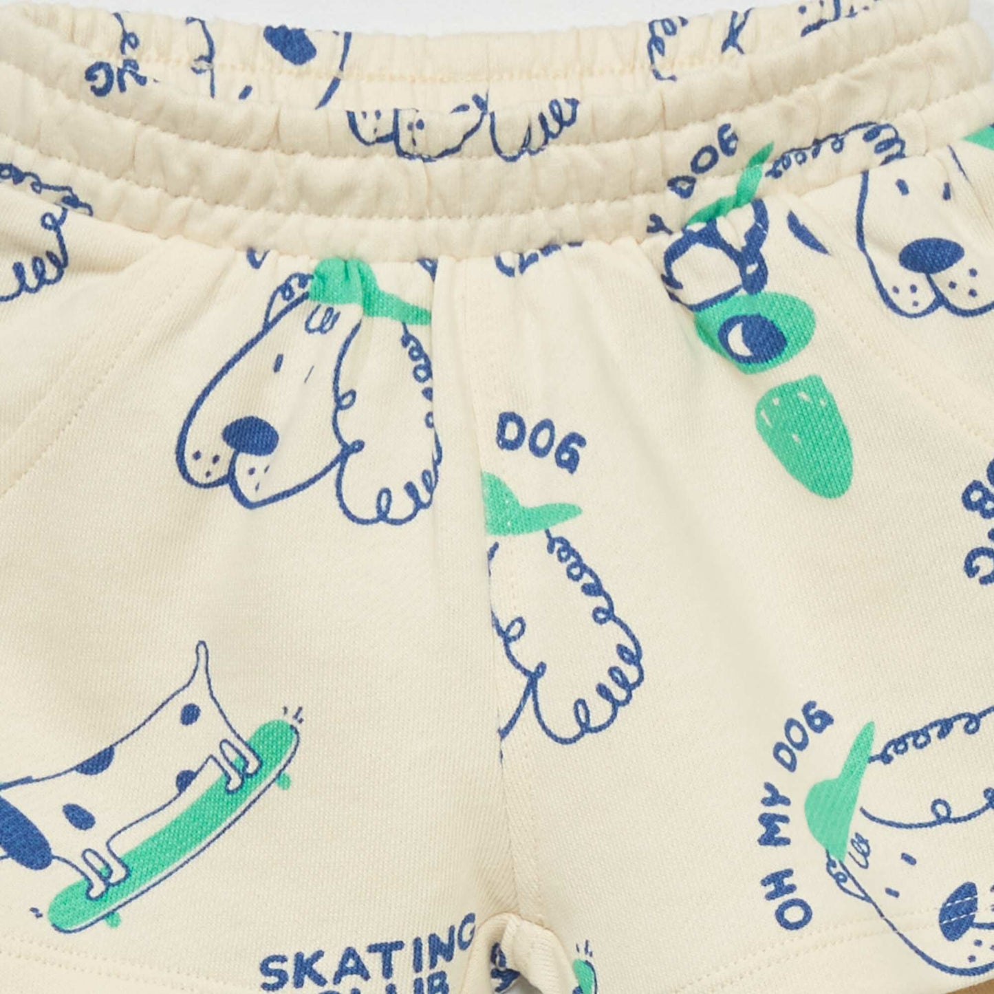 Sweatshirt fabric shorts WHITE