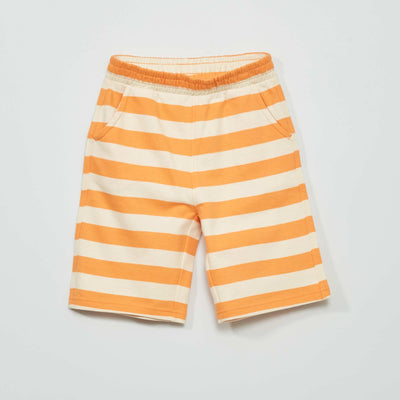 Striped Bermuda shorts ORANGE
