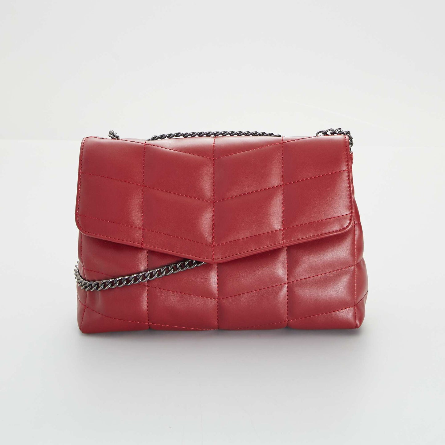 Quilted shoulder bag red