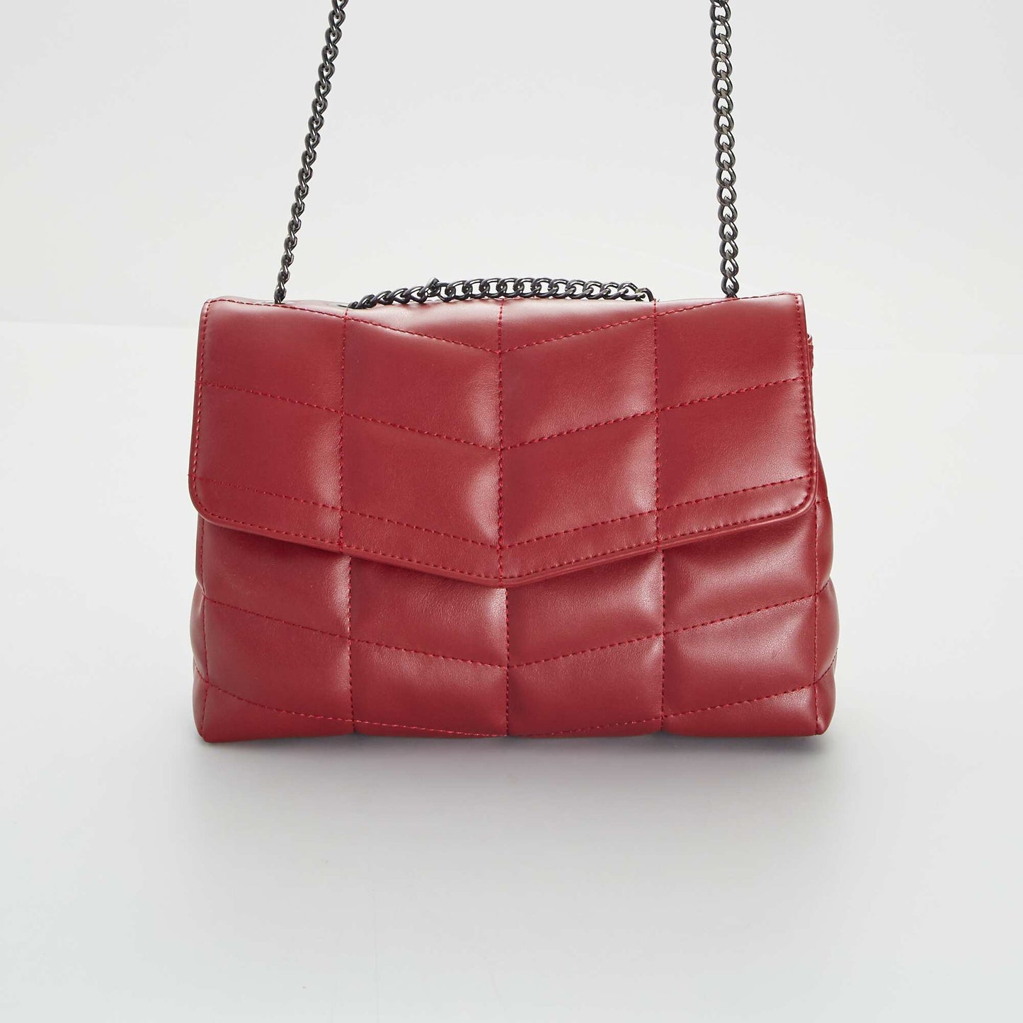 Quilted shoulder bag red