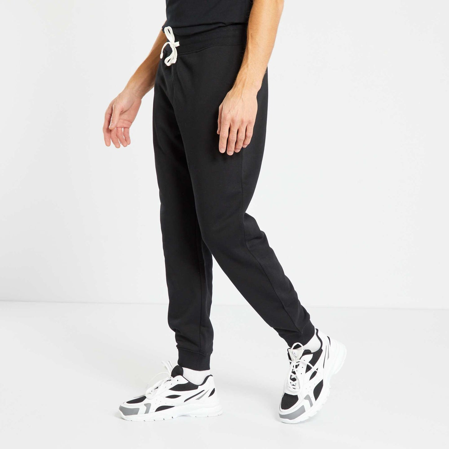 Sweatshirt fabric joggers Black