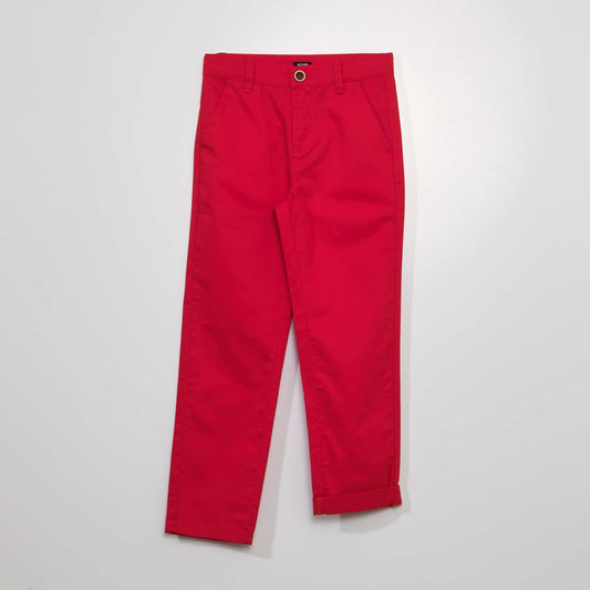 Plain chinos red