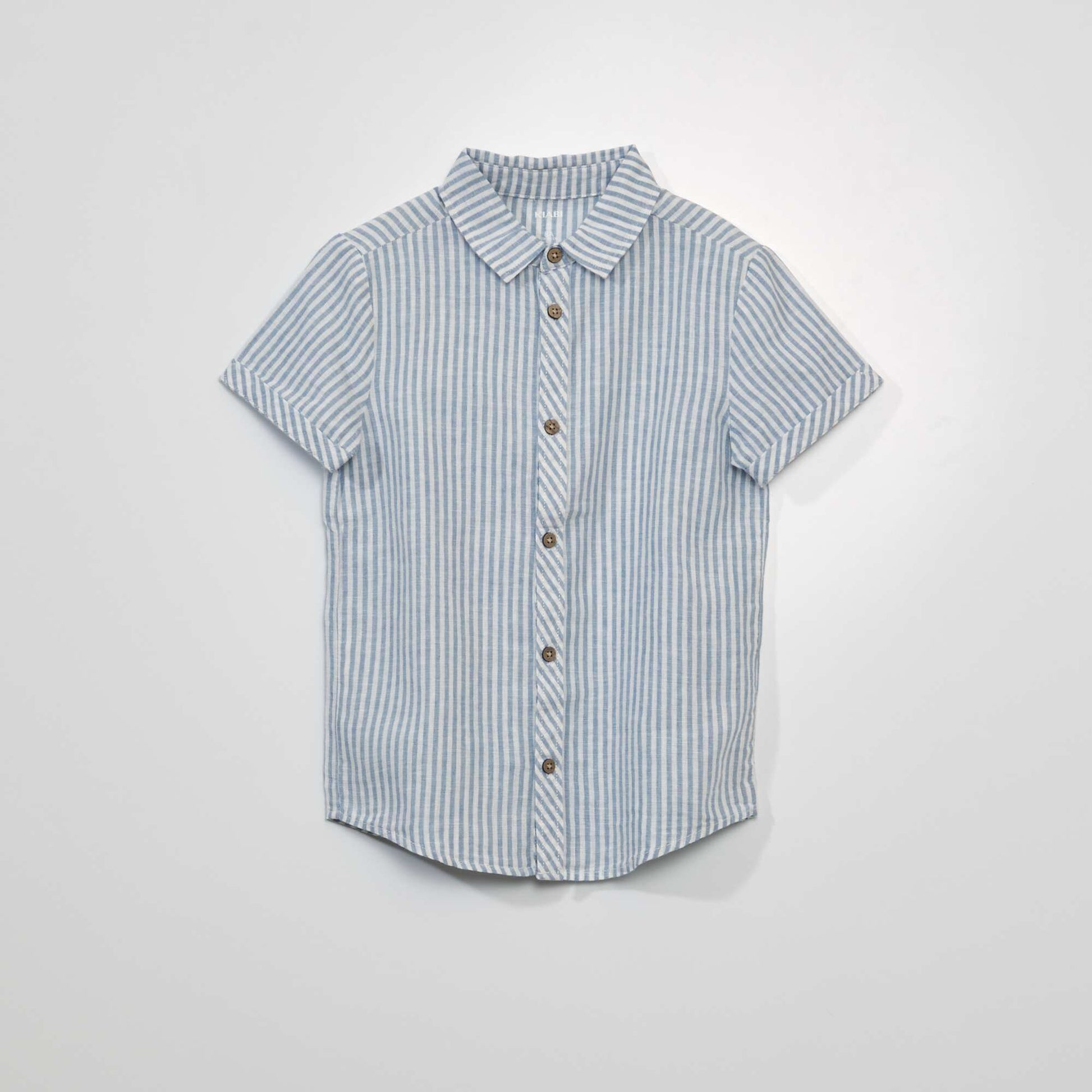 Striped short-sleeved shirt WHITE
