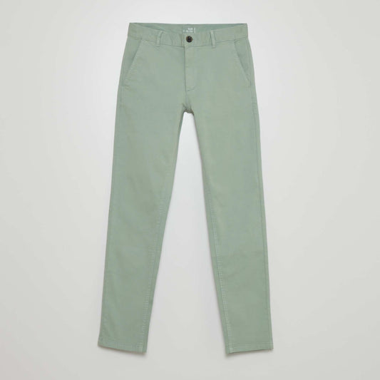 Slim-fit chinos - L32 GREEN