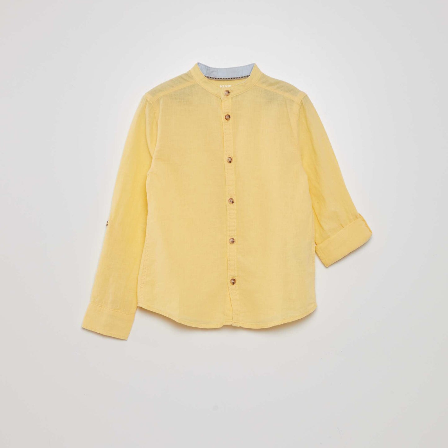 Striped linen shirt YELLOW